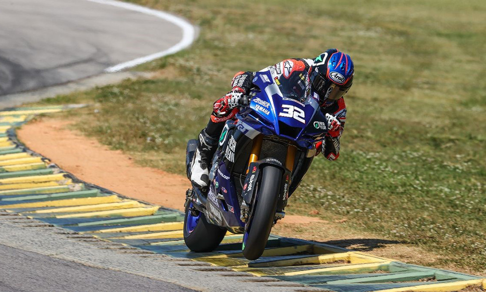 Gagne grabs pole to lead MotoAmerica Superbike on first day at VIR