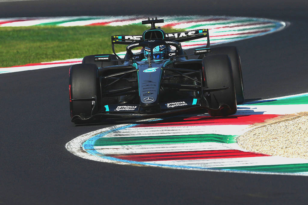 Russell edges Leclerc in second Italian GP practice