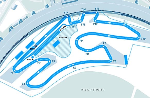 Berlin Raceway Map Formula E reveals Berlin track at old airport | RACER
