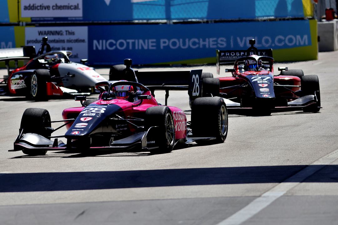 Taylor emerges from chaos to take first Indy NXT win at Arlington