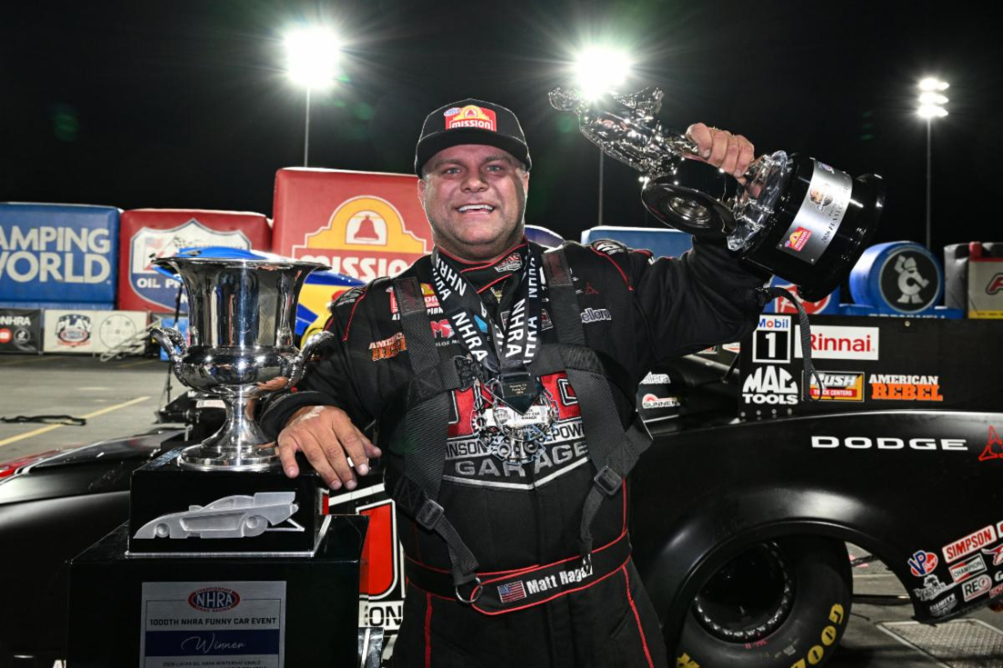 Hagan wins 1000th NHRA Funny Car race at Winternationals