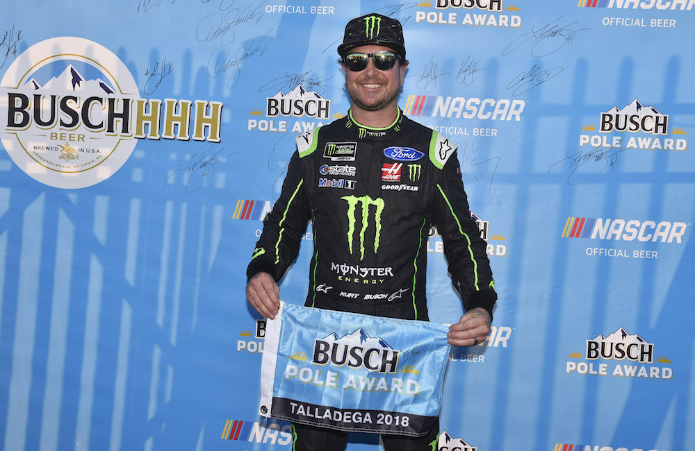Kurt Busch takes Talladega pole as SHR sweeps top four spots