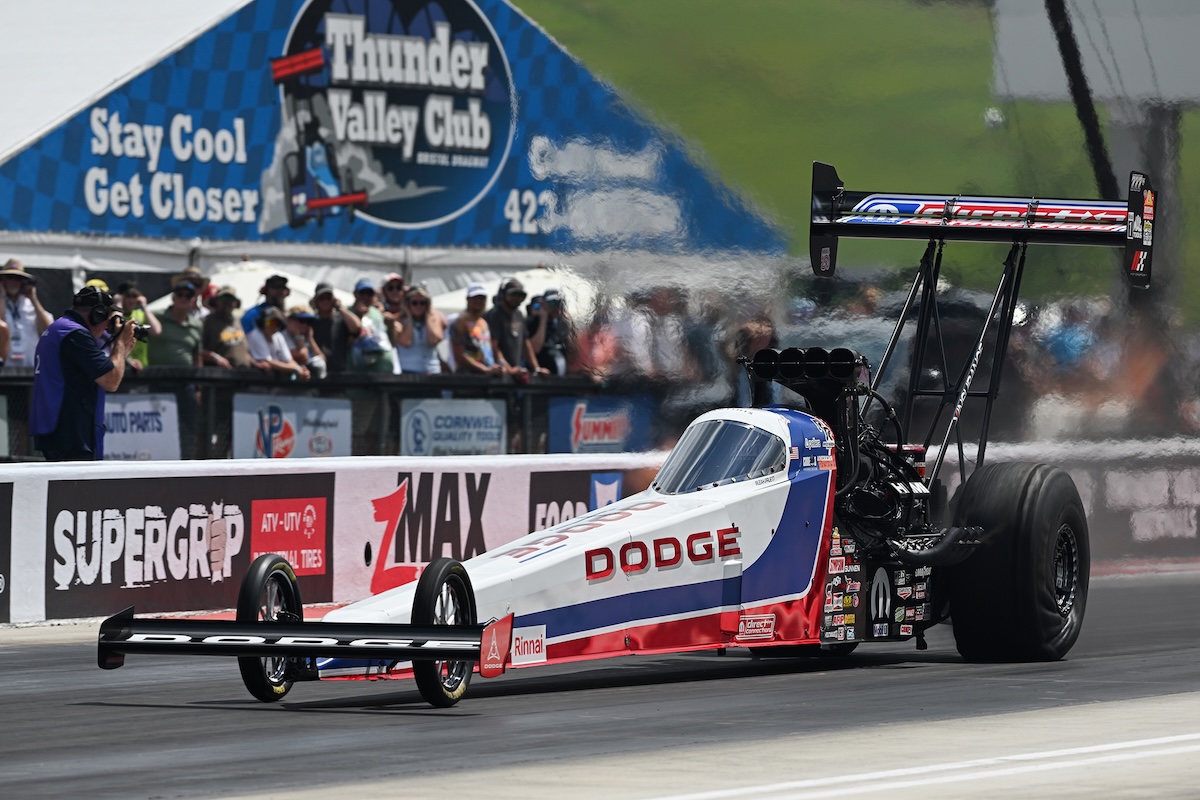 Pruett, Beckman win final rounds of NHRA New England Nationals; Pruett, Hagan, Anderson take provisional No. 1 spots at Thunder Valley Nationals