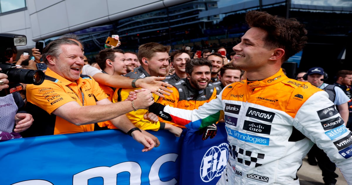 'My heart was racing' Norris says after leading British GP and landing ...