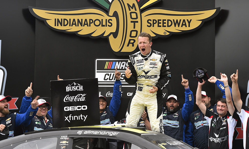 Allmendinger wins wild Cup race at IMS road course