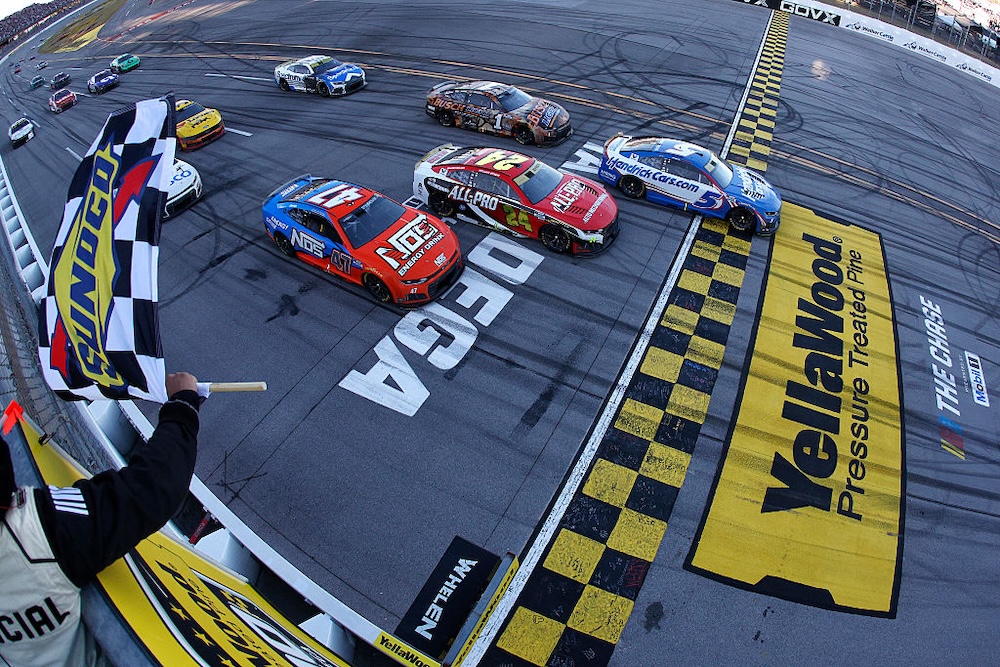 Larson's wild last lap lands him Talladega victory and potential third Cup Series championship