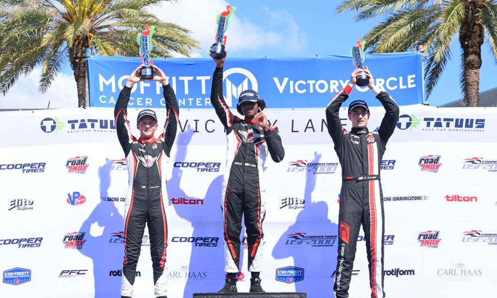 Rowe bounces back to take USF2000 win on the St. Pete streets