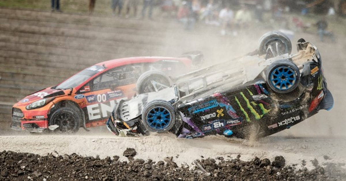 Rallycross: Foust wins Barbados race 1 after wild finish | RACER