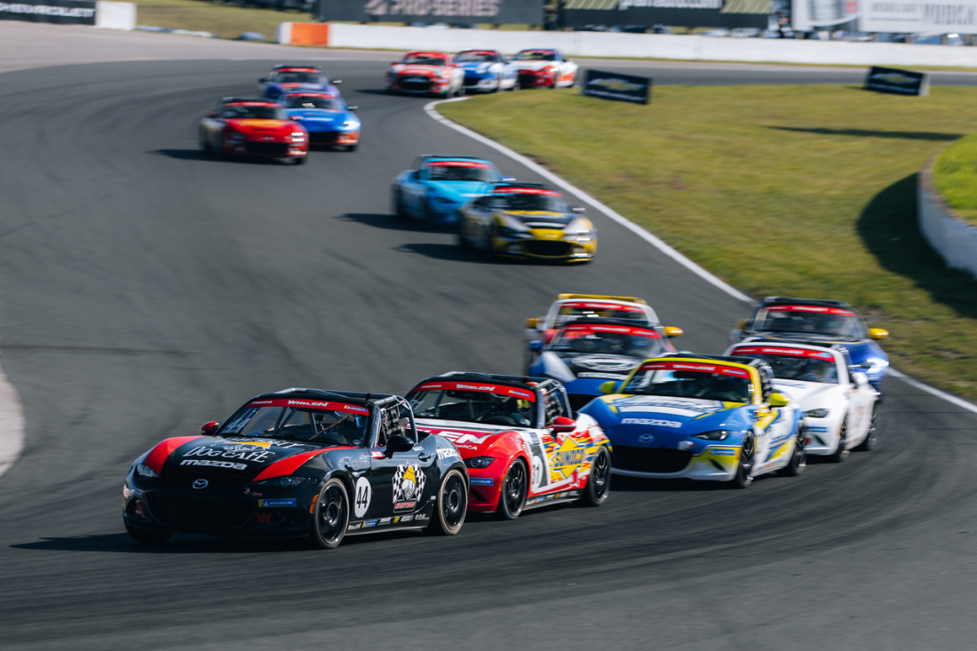 Gossett gets lucky win in CTMP Mazda MX-5 Cup Race 1