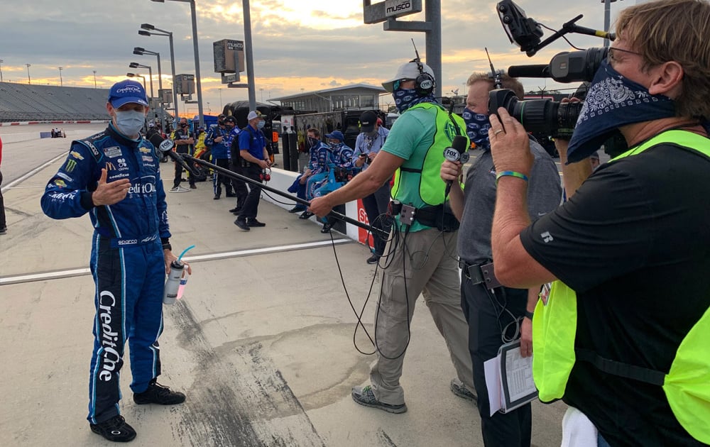 Reporters With Rally Drivers Fox reporters adapting to the challenges of COVID-19 era racing | RACER