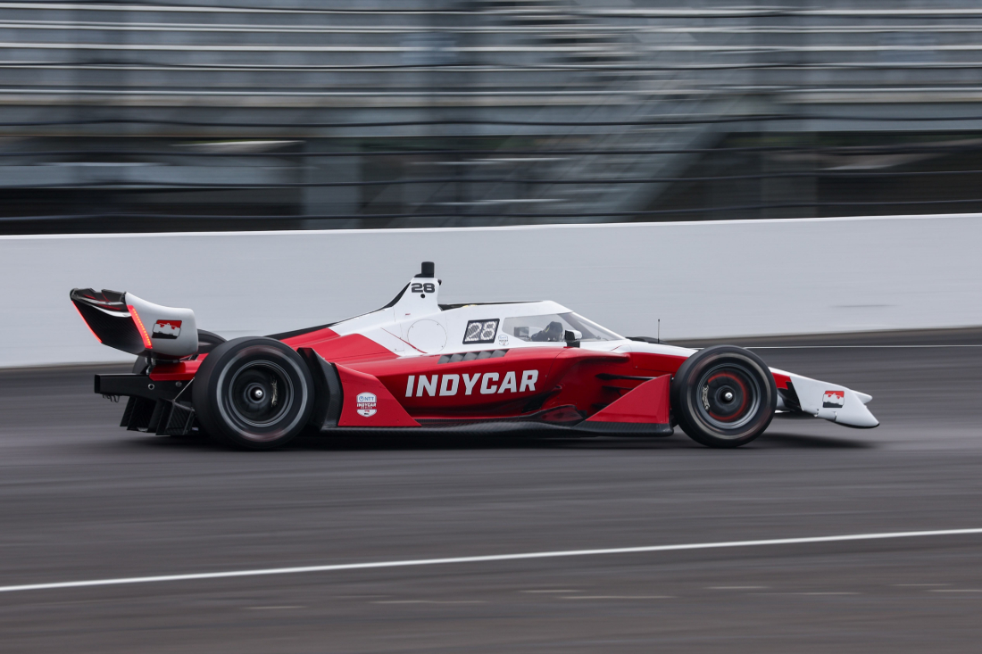 Watch IndyCar’s 2028 Dallara IR28 in action at IMS