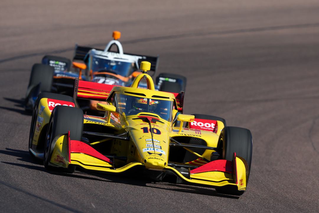 Palou out early at Phoenix after clash with VeeKay