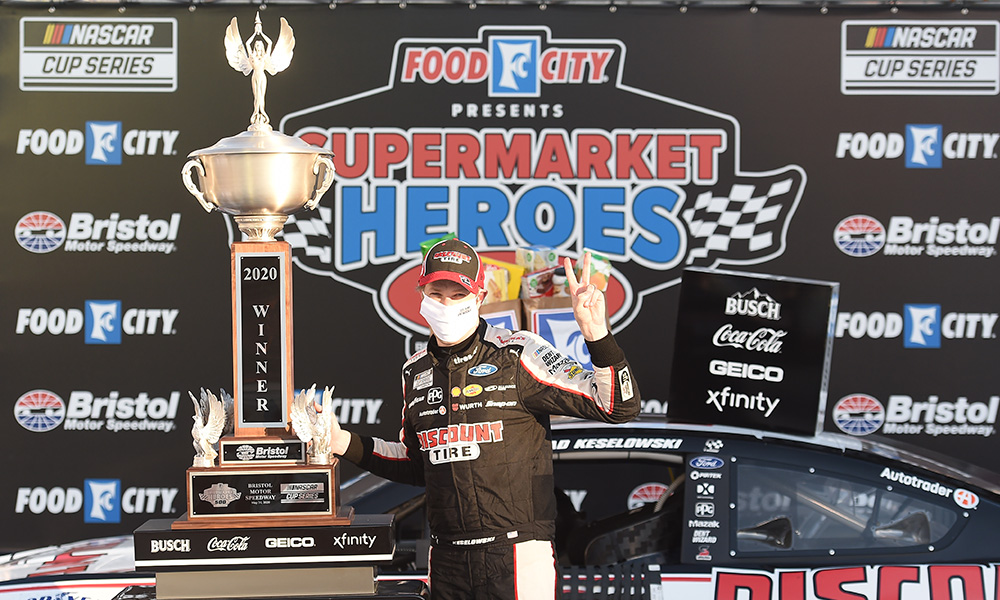 Keselowski takes second win of season in wild race at Bristol