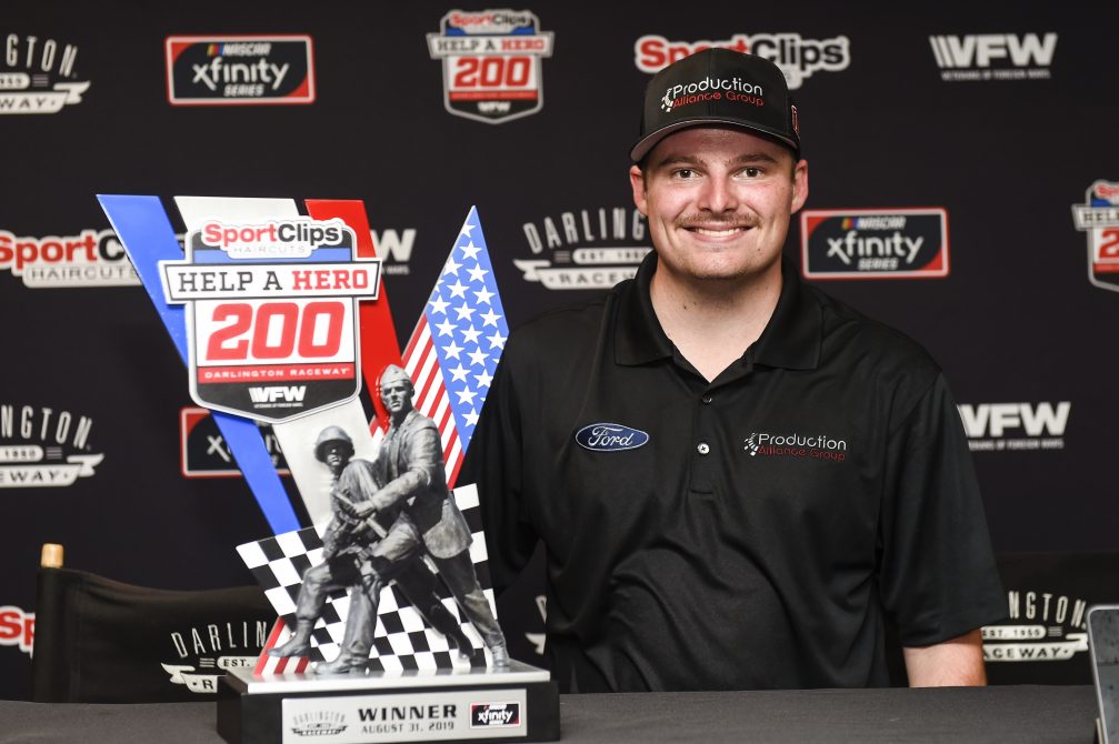 Custer wins Darlington Xfinity race after Hamlin DQ’d