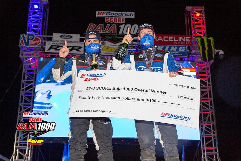 185 starters, 111 finishers in tough SCORE Baja 1000