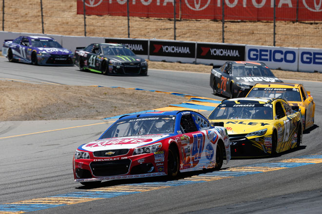 NASCAR: Pit road penalty costs Allmendinger at Sonoma