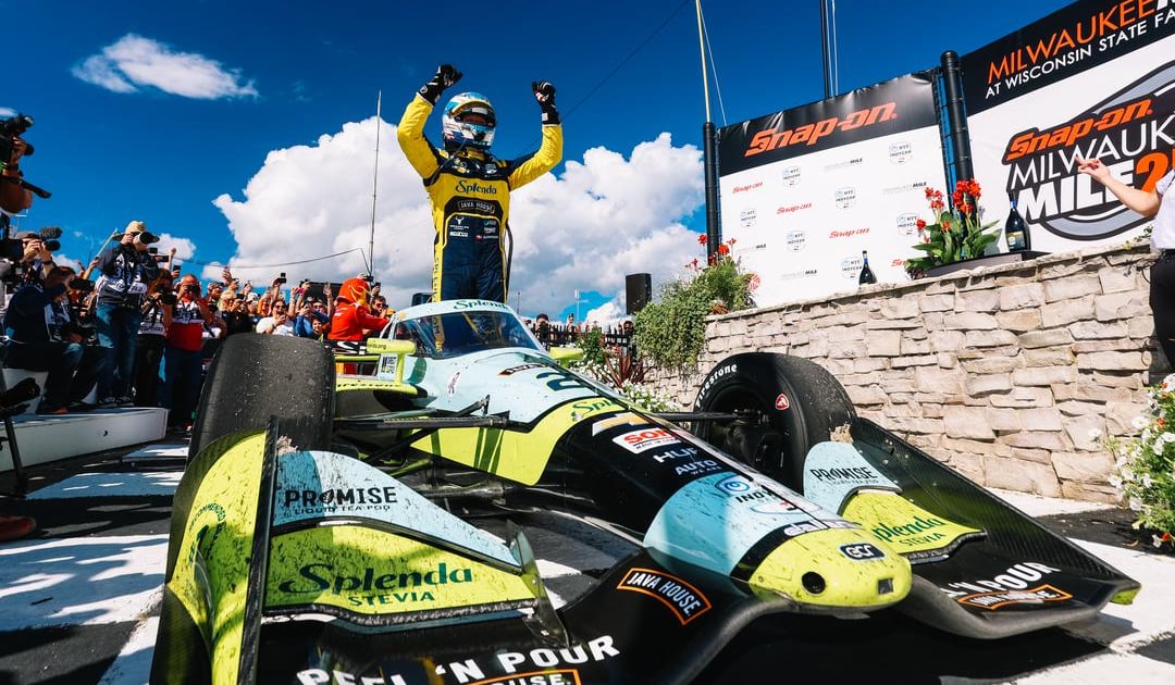 Ragged Rasmussen runs ragged en route to maiden IndyCar victory at Milwaukee ...