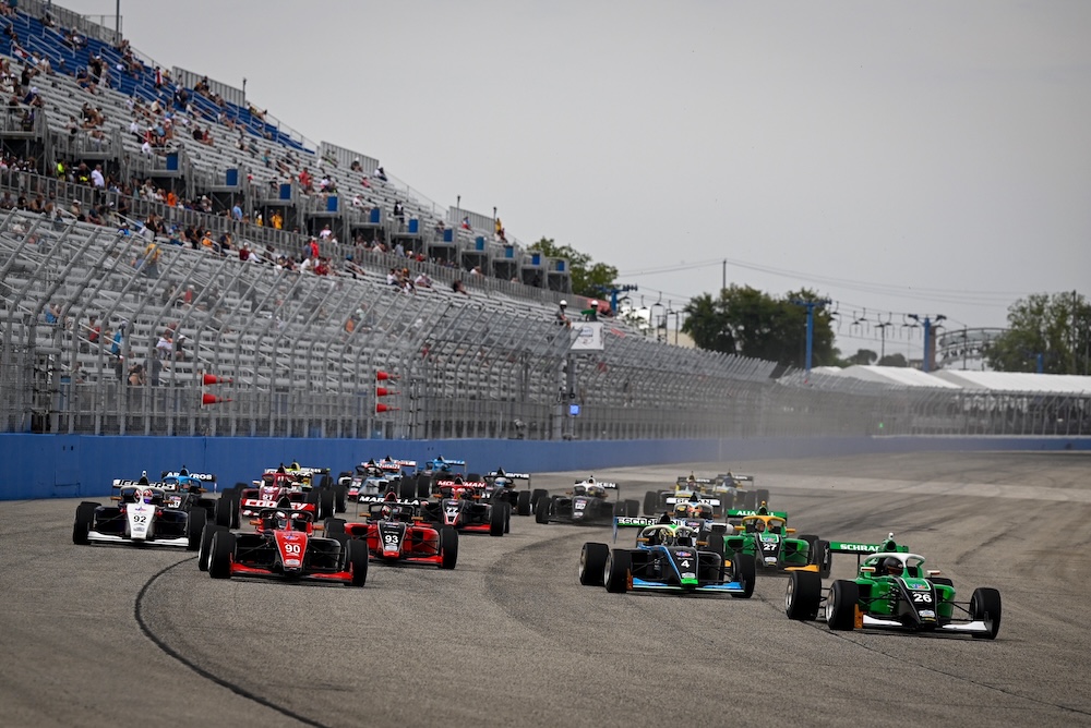 Schrage scores dominant first USF Pro 2000 win at Milwaukee