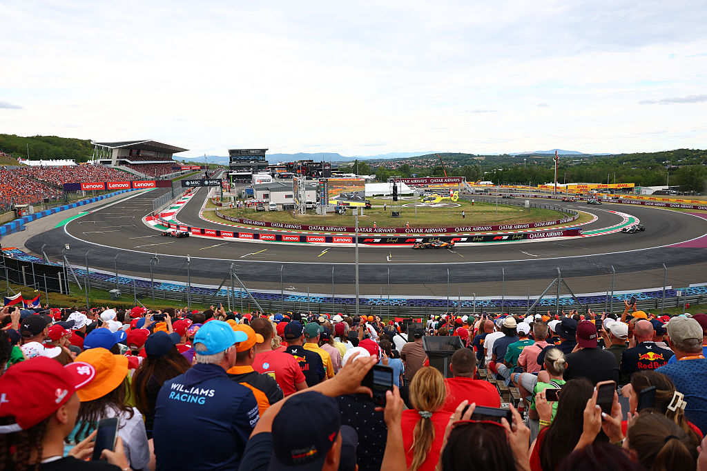 Lapping the Hungaroring, with Sergio Perez