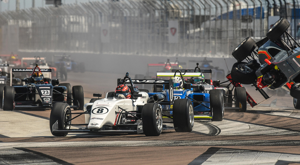 Eves leads flag-to-flag to win USF2000 opener in St. Pete